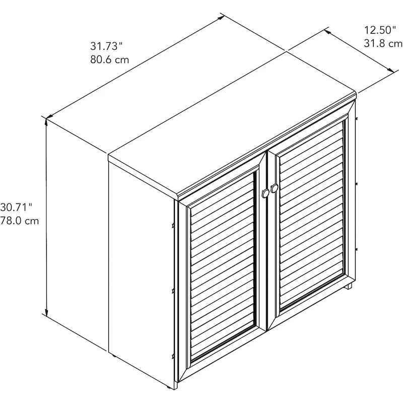 Meuble de rangement avec portes et étagères