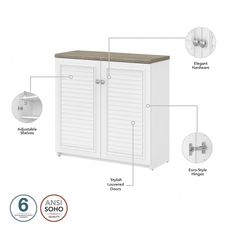 Meuble de rangement avec portes et étagères