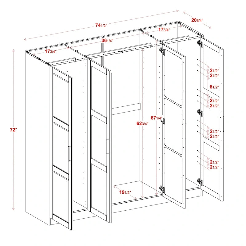 Matériau en bois massif, avec portes en bois massif ou portes miroir au choix.