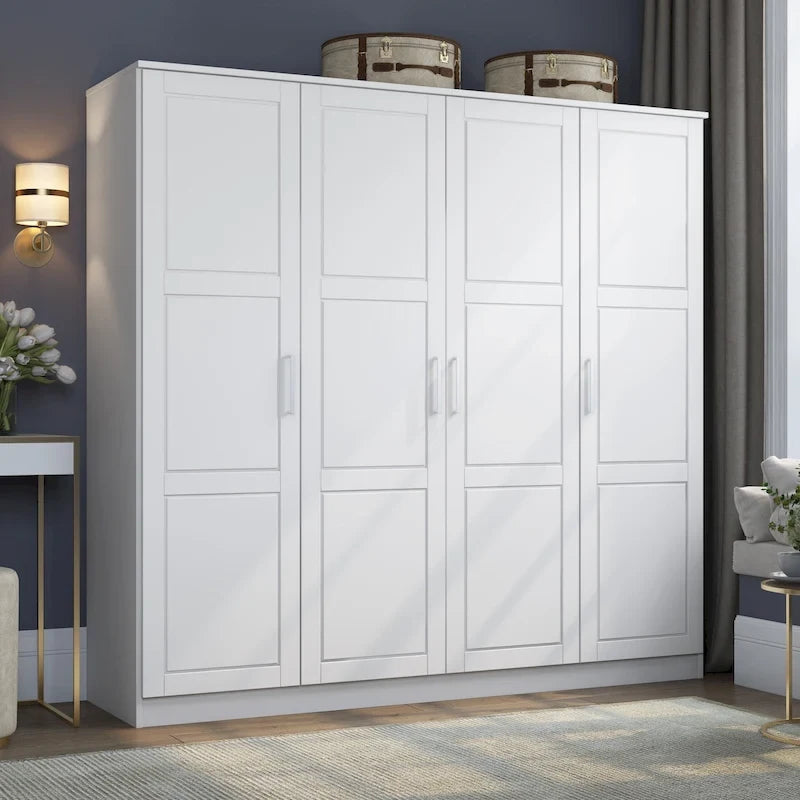 Matériau en bois massif, avec portes en bois massif ou portes miroir au choix.