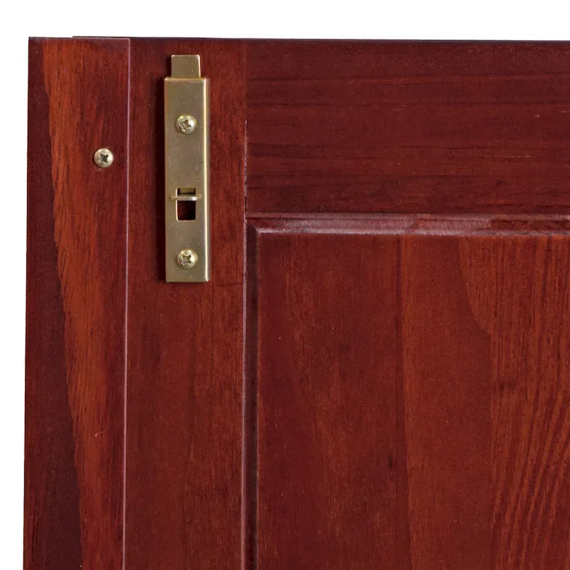Armoire quatre portes en bois massif, avec poignées en métal ou en bois
