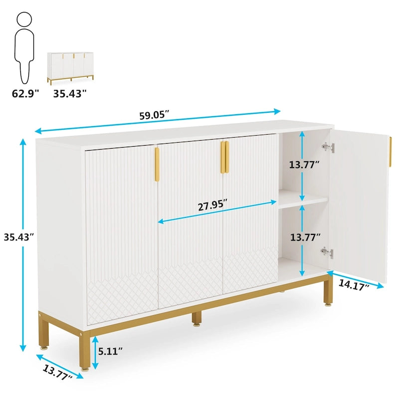 Buffet de cuisine de 55 pouces