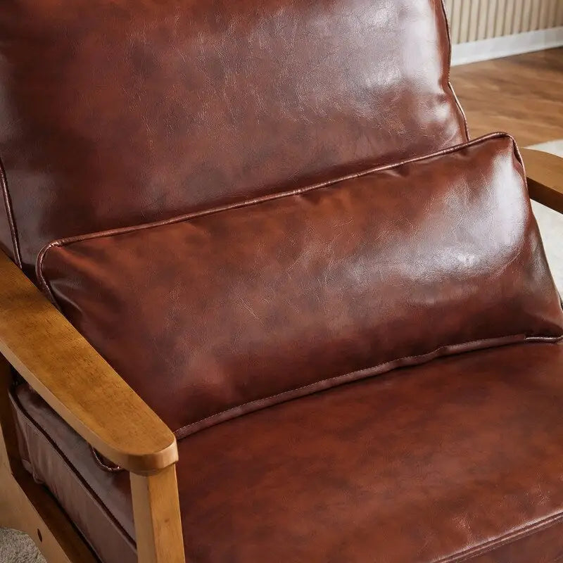 Chaise longue rembourrée en mélange de lin beige