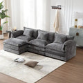 Canapé modulaire trois places extra-large confortable en L