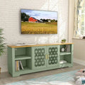 Meuble TV de porte décoratif floral style rustique de 70 pouces
