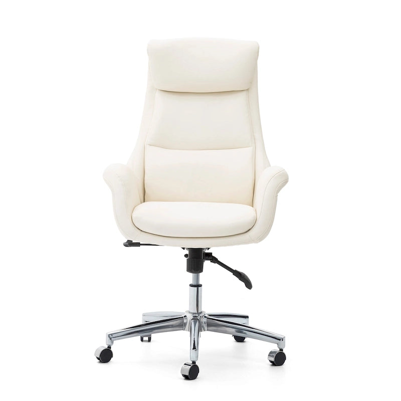 Chaise de bureau pivotante réglable en similicuir
