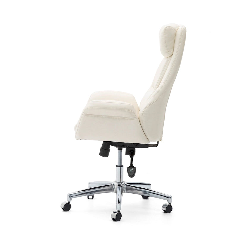 Chaise de bureau pivotante réglable en similicuir