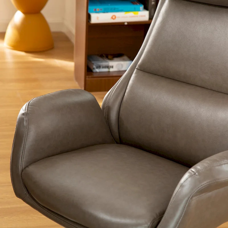 Chaise de bureau pivotante réglable en similicuir