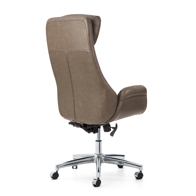 Chaise de bureau pivotante réglable en similicuir