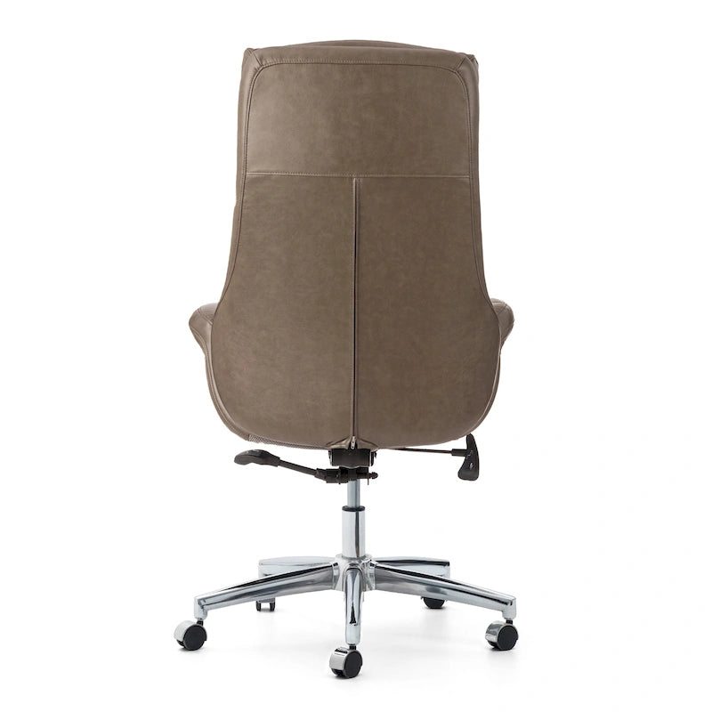 Chaise de bureau pivotante réglable en similicuir