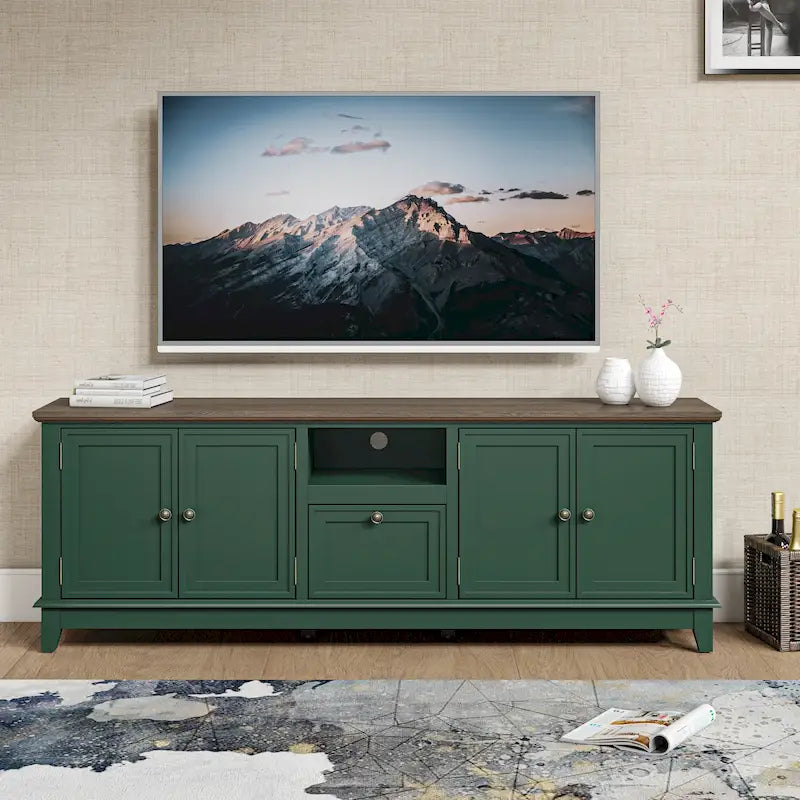 Meuble TV de style rétro de 72 pouces
