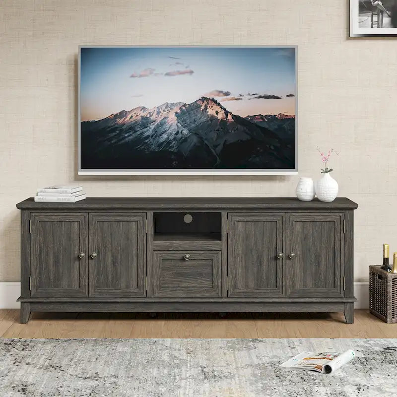 Meuble TV de style rétro de 72 pouces