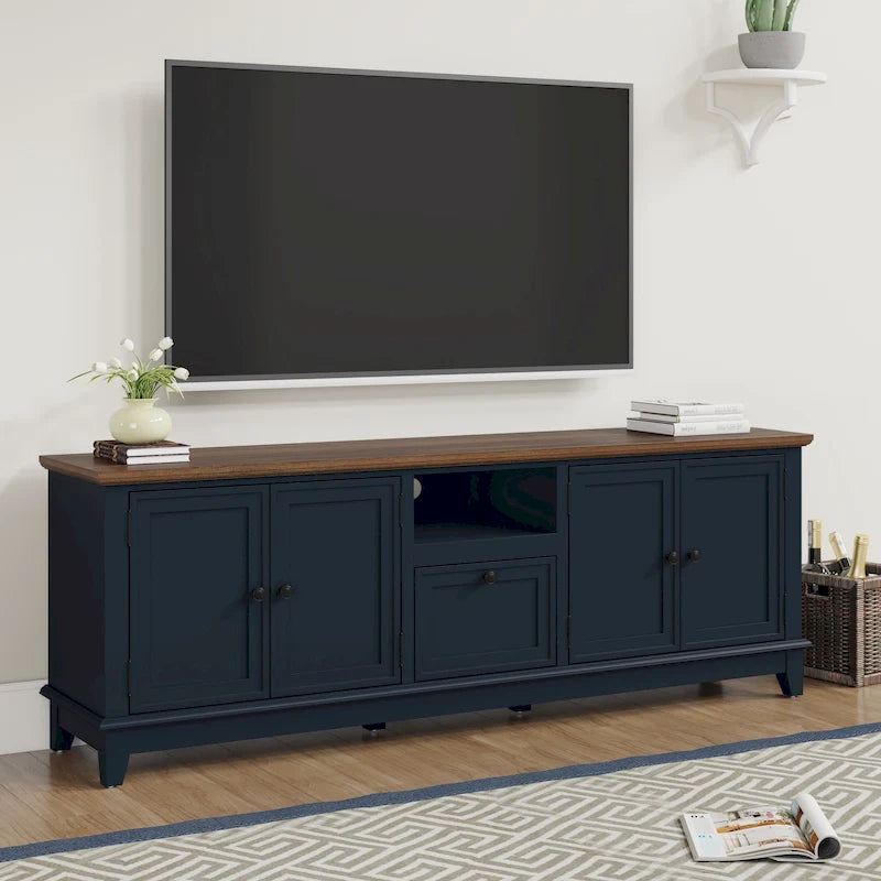 Meuble TV de style rétro de 72 pouces