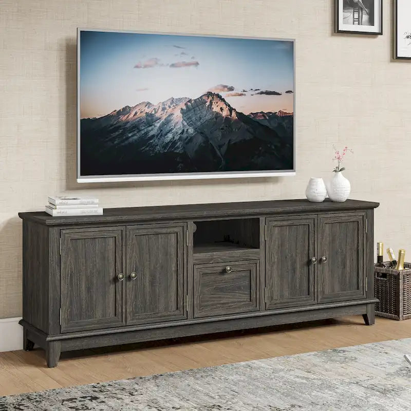 Meuble TV de style rétro de 72 pouces