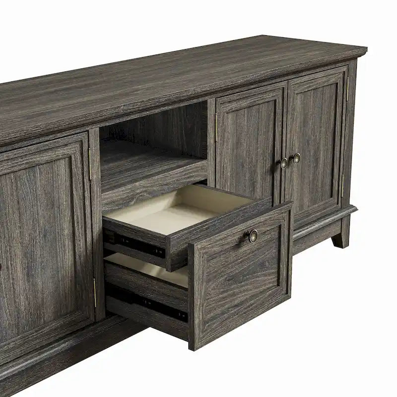 Meuble TV de style rétro de 72 pouces