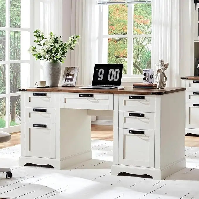 60 Bureau de direction de ferme, bureau à domicile en bois, bureau d'ordinateur